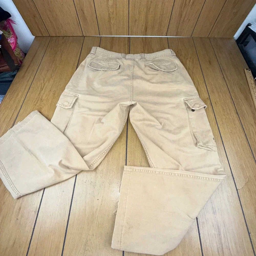 Polo Jeans Company Ralph Lauren Cargo Pants Khaki Tan Mens 36x30 Relaxed Fit‎